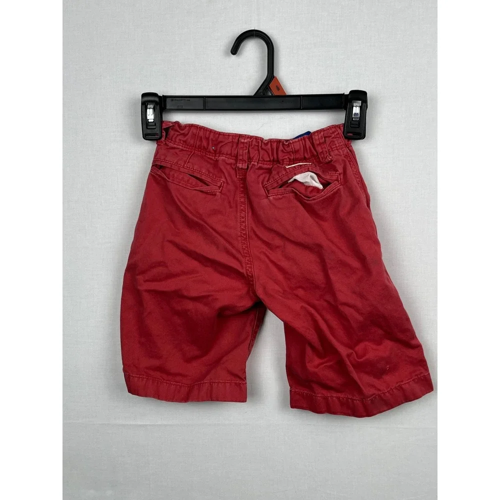 The Childrens Place Chino Shorts Boys Size 6 Red Cotton Twill Flat Front